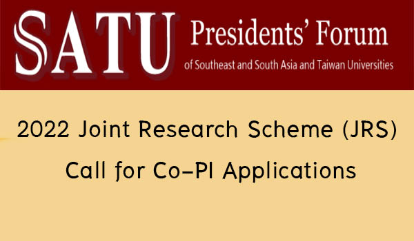 Call for Co-PI Applications - 2022 Joint Research Scheme (JRS)